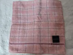 (新品タグ付き)BURBERRY ピンク チェック柄 タオルハンカチ