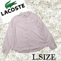 o905〚LACOSTE ラコステ〛 長袖シャツ ピンク Lサイズのサムネイル