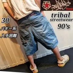tribal streetwear ワイド　バギー　極太　b系　デニム　ジーンズのサムネイル