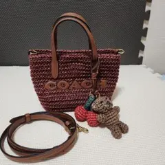 COACH ストロー素材 2WAY ショルダーバッグのサムネイル