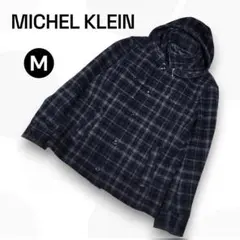 ミッシェルクランオム ウール Pコート M相当 チェック 48 イトキン 美品