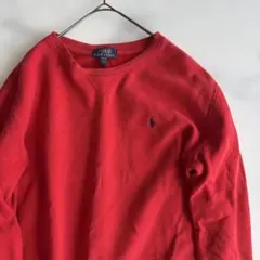 ✨美品✨ポロラルフローレン　赤　セータースエット　L