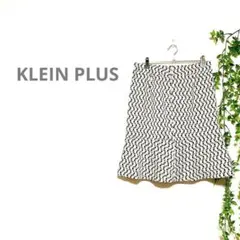 【KLEIN PLUS】ひざ丈スカート　40　幾何学模様　マーメード　女っぽのサムネイル