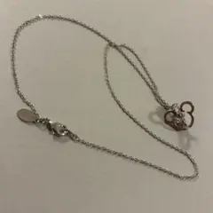 ミッキーマウス モチーフ ネックレス シルバーカラー ディズニーランド