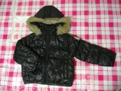 AIMABLE　110ｃｍ新品中綿ジャンパー　黒　フード外せます