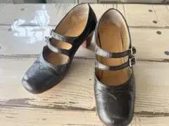 セノビージャ フラメンコシューズ サイズ35 ブラウン型押し 美品 セノビージャ】フラメンコシューズ 茶色 35サイズ Senovilla