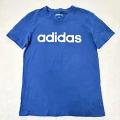 【アディダスネオ】ビッグロゴプリント 半袖 Tシャツ M ブルーアディダスのサムネイル