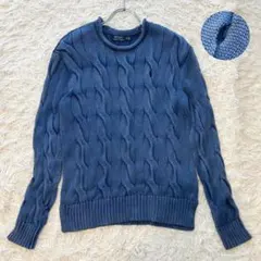 ✨美品✨ ポロラルフローレン コットンニット 太ケーブル ロールネック 洗える