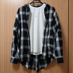 AMERICAN HOLIC ブラウン系 チェック柄シャツ M 長袖 春秋 羽織