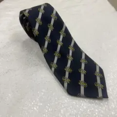 Franier ネクタイ 紋章柄 ストライプ ネイビー ビジネス 高級感 メンズ