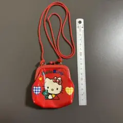 サンリオ ハローキティ 紐付きがま口 お財布 ロープパース ハート　レトロ