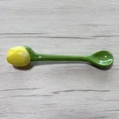 【デコレコーポレーション】ティースプーン チューリップ イエロー 陶器