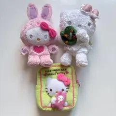 HELLO KITTY ハローキティ ポーチ&ぬいぐるみセット