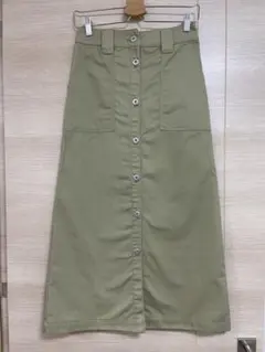 Dickies ベージュ チノ ボタンフロント ロングスカートのサムネイル