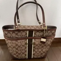 コーチ トートバッグ ブラウン キャンバス