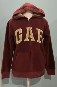 GAP ボアフリースジップ パーカー ボルドー160
