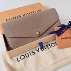 美品　ルイヴィトン　長財布　レディース　ポルトフォイユ サラ　ベージュ　L字