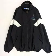 Russell ラッセル ナイロンジャケット 黒白 ウーブン rekive