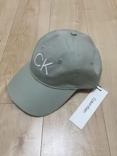 新品 カルバンクライン CKロゴ キャップ オフホワイト