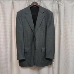 【未使用級】BURBERRY　LONDON銀ボタンカシミヤ混テーラードジャケット