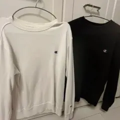 Champion スウェット セット 白　黒　古着　vintage