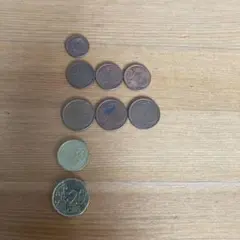ユーロ硬貨 1セント 2セント 5セント 10セント 20セント セットのサムネイル