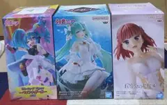 初音ミク 五等分の花嫁 中野二乃　フィギュア 3点セット