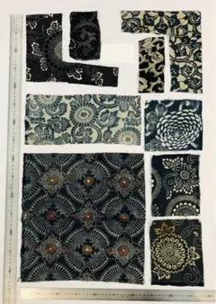 藍染古布木綿ハギレお得な取り合せ　ト-203