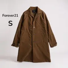 Forever21 ロングコート ブラウン メンズ S相当 秋冬 アウター