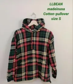 LLbean コットン プルオーバージャケット S チェックのサムネイル
