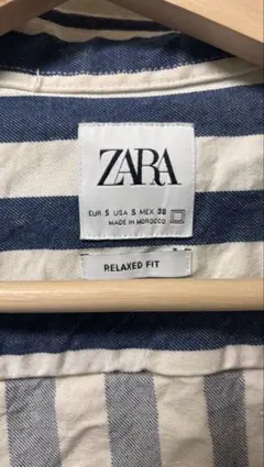 ZARA リラックスフィット ストライプシャツ