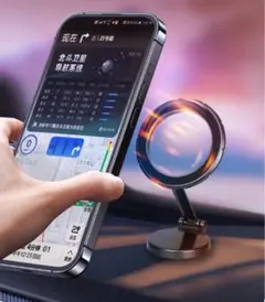 携帯スタンド 強力マグネット 車載スマホホルダー 360度回転 超小型