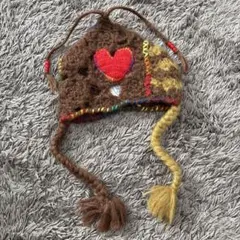 boofoowoo ブーフーウー ニット帽 モヘア ラスタカラー 80s 90s