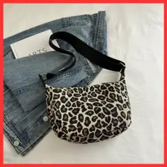 カーキ レオパード ショルダーバッグ ヒョウ柄 韓国 人気 斜めがけ 春