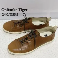 美品◆ Onitsuka Tiger コレソンロー レザー スニーカー ブラウンのサムネイル