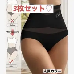 【3枚セット】L相当（表記S）ハイウエスト ガードルショーツ お腹カバー