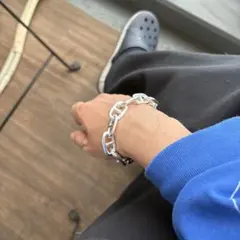 silver925 アンカーチェーンブレスレット 12コマ