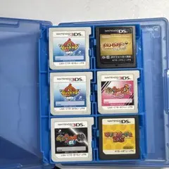 格安 妖怪ウォッチ ポケモン マリオ6本セット＋カセットケース