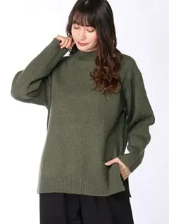 studio CLIP ハイネックニット チュニック