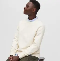 UNIQLO ユニクロ ウォッシャブルストレッチミラノリブクルーネックセーターL