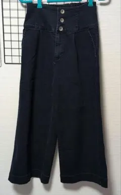 お値下げしました！！デニム ハイウエスト ワイドレッグパンツ M