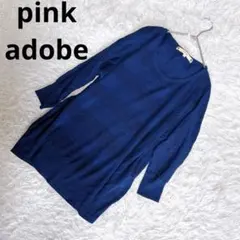 pink adobe ピンクアドベ（M）長袖 チュニック 透かし編みニットのサムネイル
