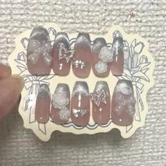 ウィッシュコア バレエコア マグネットネイル マグフレンチ ネイルチップ