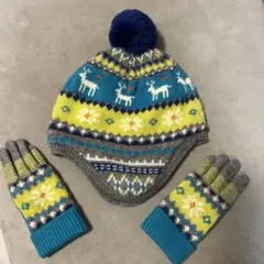 ニット帽手袋セット