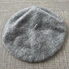 earth music&ecology グレー ベレー帽 フリーサイズ