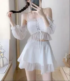 gossip！ロサンゼルス セパレート水着 白 3点セット