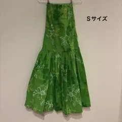 フラ　ドレス　黄緑