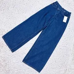 新品タグ付き✨ZARA ハイウエスト クロスベルト ワイドレッグジーンズ 38