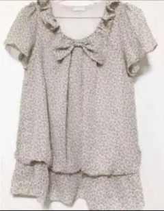 マジェスティックレゴン　 小花柄シフォンブラウス　Mサイズ　薄い裏地付きのサムネイル