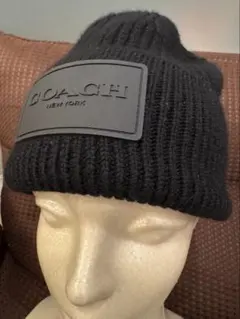 COACH ニット帽 ビーニー ブラックのサムネイル